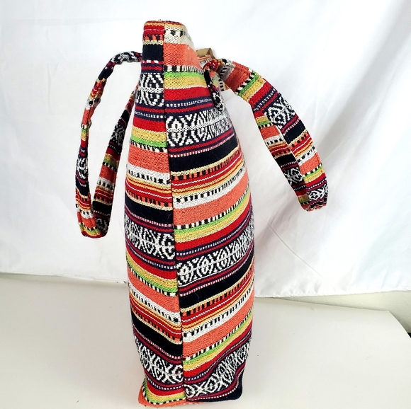 MOVING SALE FINAL PRICE NWOT Handmade cotton boho large tote bag - Picture 3 of 5